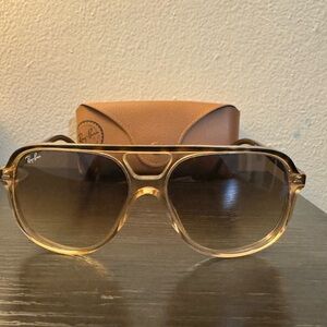 Ray-Ban Tan Aviator Sunglasses